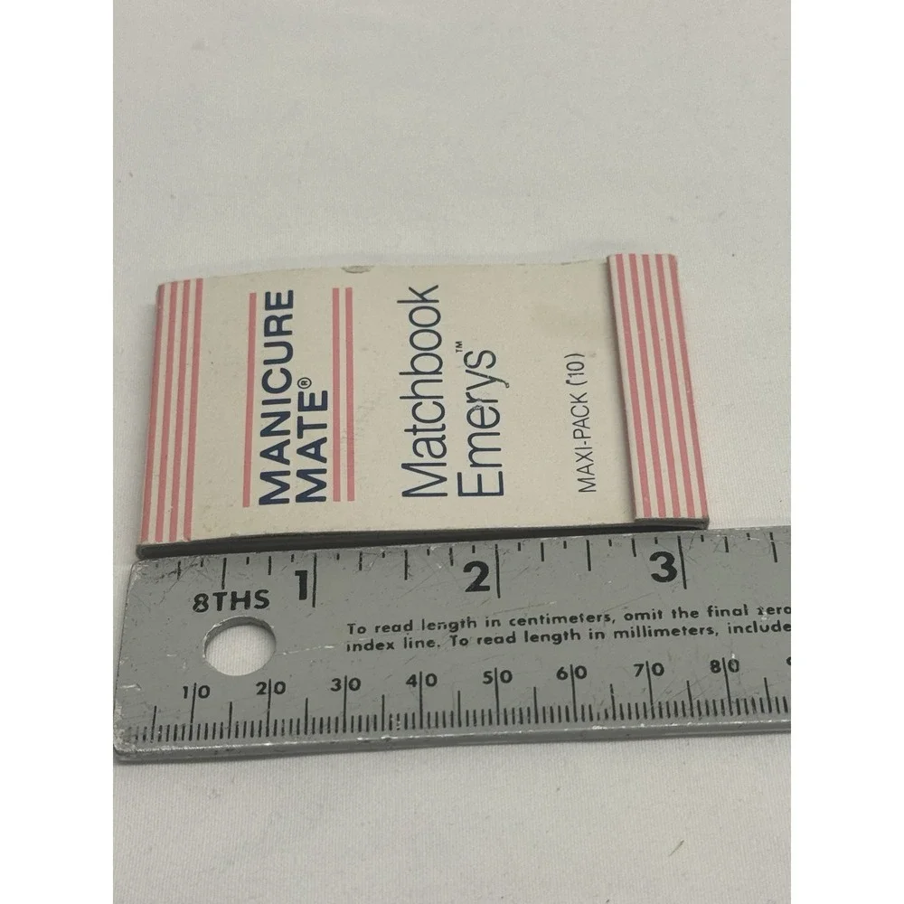 VTG Manicure Mate Purse Pack Matchbook size Manicure Nail File Emery Boards 1984